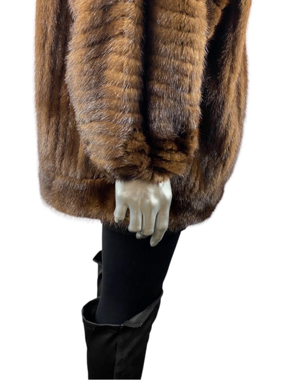 Mahogany MINK Corded Jacket, SAGA, Sz M/L, Certified Vintage Fur - Picture 7 of 11